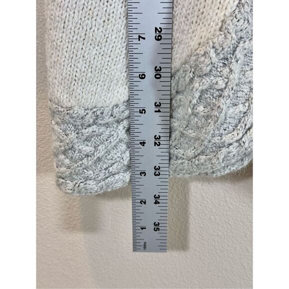 PrAna Angelic Duster Oatmeal 2 Button Mohair Wool Blend Cardigan Women’s Medium - Picture 9 of 11